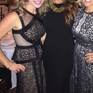 Bcbg Viviana Peplum Gown Black 4